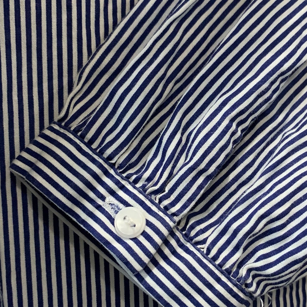 Zara Girls Striped Ruffle Button Front Shirt - Picture 9 of 10